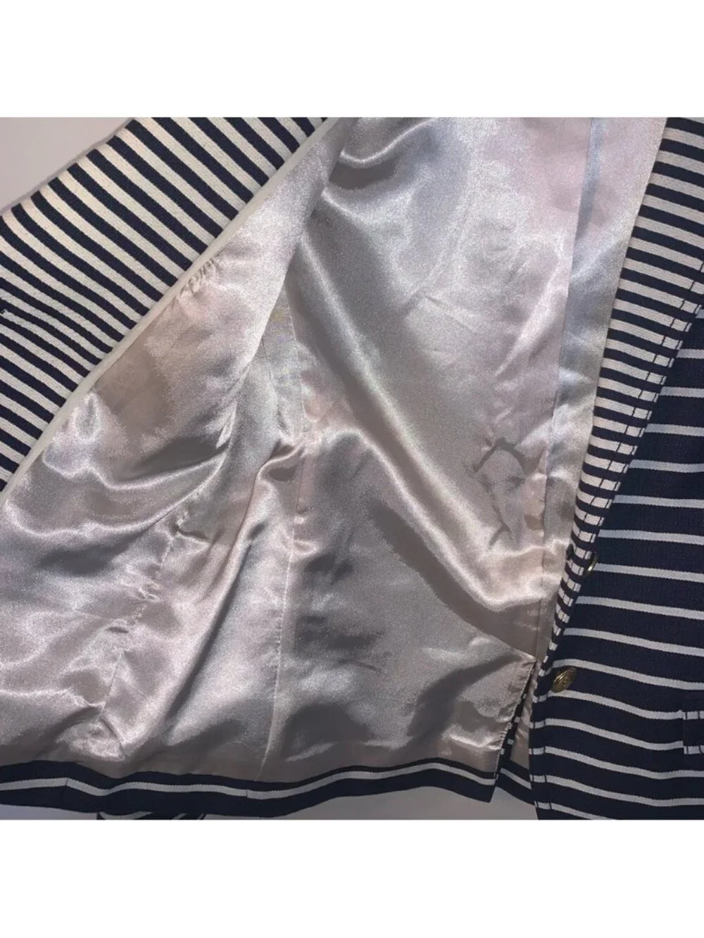 J.Crew Striped Schoolboy Blazer Blue White 4